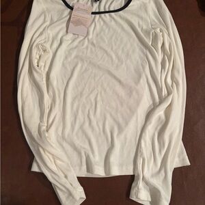 Women's Cream Long Sleeve Top